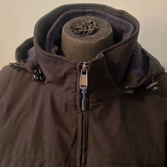 Weatherproof Black Waterproof Hooded Double Layer Parka Jacket Size Large - Picture 8 of 15